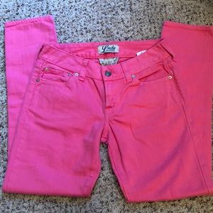 Lucky Brand Lola skinny ankle hot pink jeans 💗